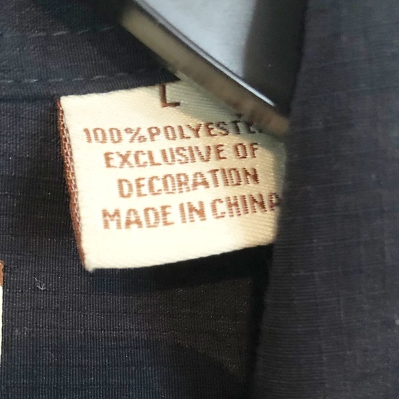 [Havanera] Black Button Down Pocker Print Men’s Shirt Boy’s Night Game Night L - Picture 7 of 9